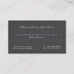 Plain Black & White Simple Linen Texture Business Card