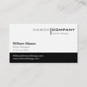Plain Black & White Stylish Business Card