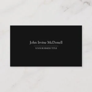 Plain & Simple Black Business Card
