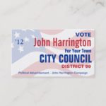 Political Campaign – City Council Business Card