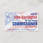 Political Campaign – County Commissioner Business Business Card