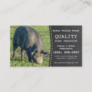 Pork Producer Hog Pig Farm Business Card