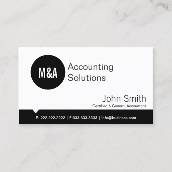 Premium Black Dot Accounting Business Card