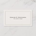 Professional and Elegant Off White Business Card