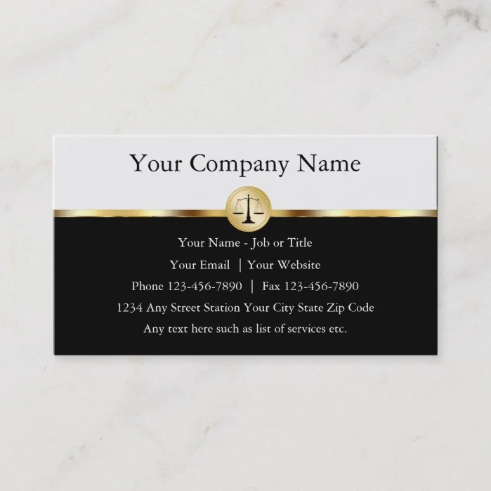Professional Attorney Business Cards