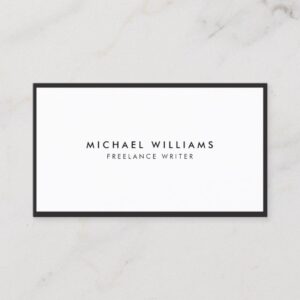Professional Black and White Business Card