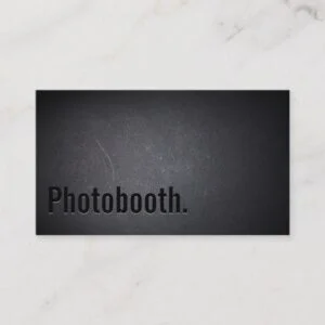 Professional Black Out Photo Booth Business Card