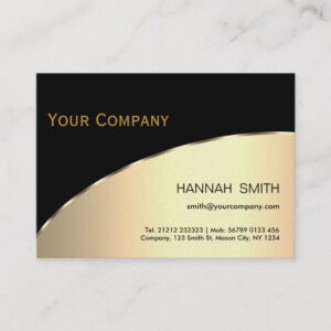Professional Black Silver Metal Modern Elegant Business Card