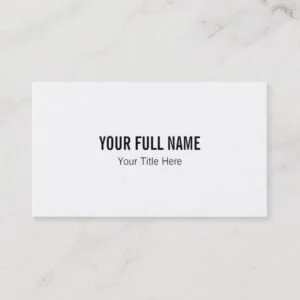 Professional Black & White Minimalist Business Card