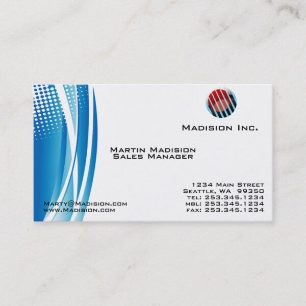 Professional Blue Modern Business Card Template