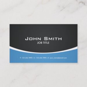 Professional Blue Modern Elegant Classy Business Card
