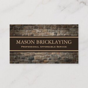Professional Builder / Bricklaying Business Card