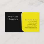 Professional Business Card Computer Yellow