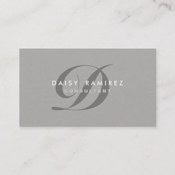 Professional Business Card Modern Monogram