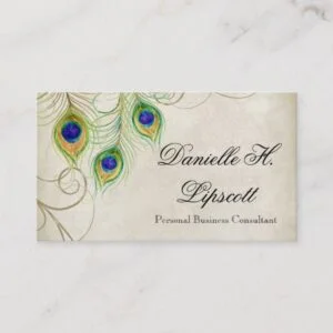 Professional Business Cards - Peacock Feathers