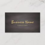 Professional Chalkboard Simple Minimalist Business Card