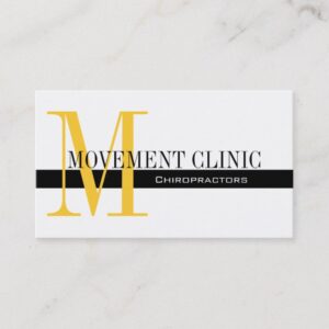 Professional Chiropractic Business Cards Yellow