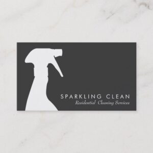 Professional Cleaning Service Spray Bottle Business Card