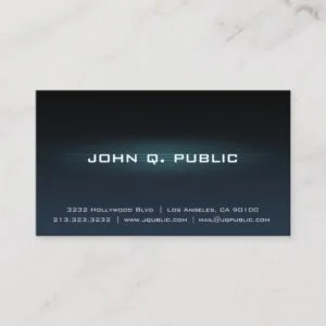 Professional Dark Blue Gradient Business Card