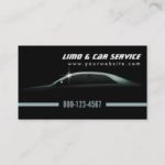 Professional Dark Limo & Taxi Service Business Card