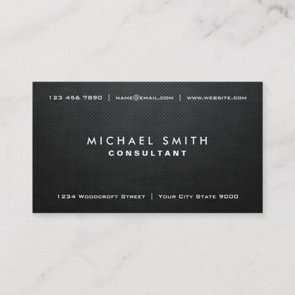 Professional Elegant Black Modern Plain Simple Business Card