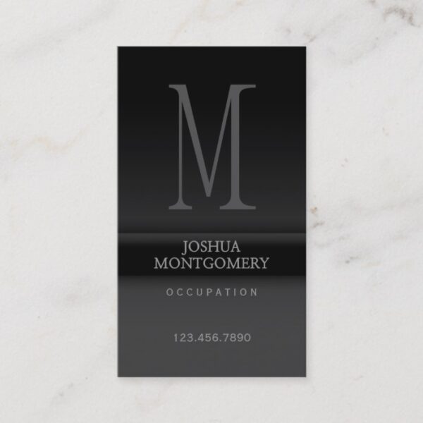 Professional elegant business card design Black