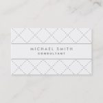 Professional Elegant Cosmetologist Fashion White Business Card