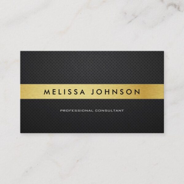 Professional Elegant Modern Black and Gold Business Card