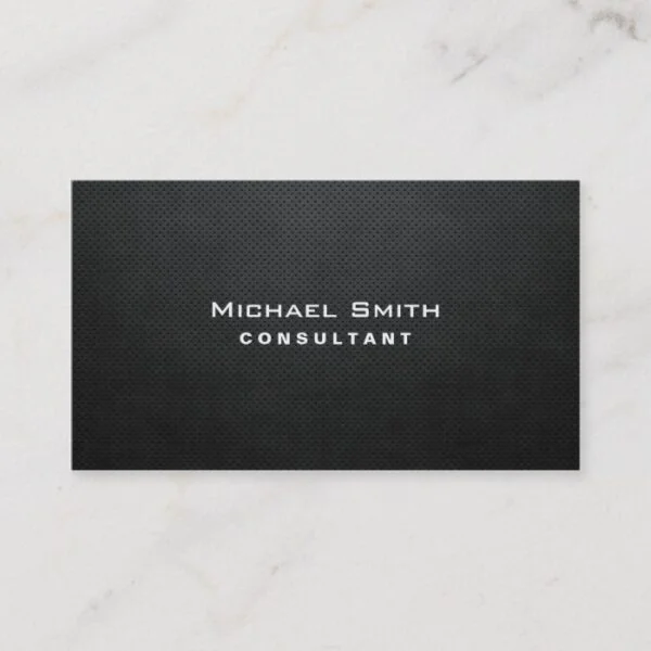 Professional Elegant Modern Black Plain Simple Business Card