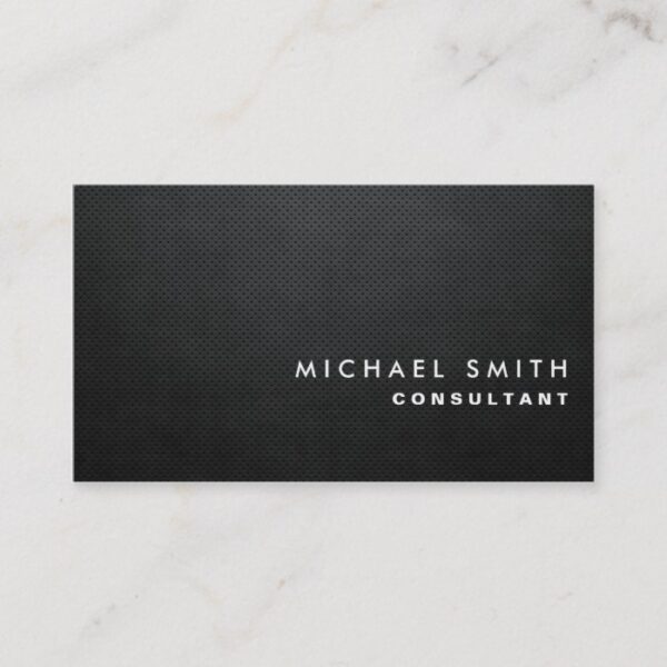 Professional Elegant Modern Black Plain Simple Business Card