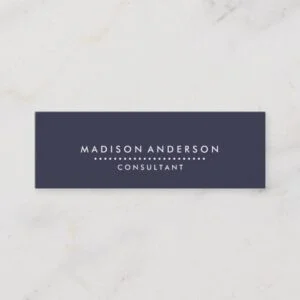 Professional Elegant Modern Blue Chalk Board Mini Business Card