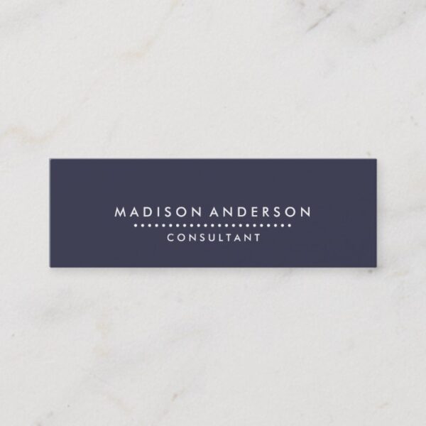 Professional Elegant Modern Blue Chalk Board Mini Business Card