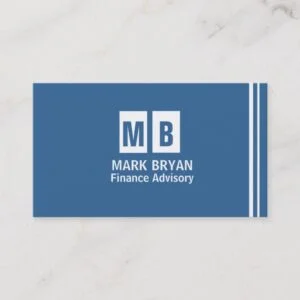 Professional Elegant Modern Blue Simple Business Card