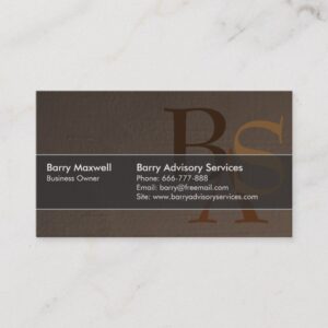 Professional Elegant Modern Brown Simple Business Card