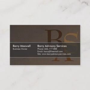 Professional Elegant Modern Brown Simple Business Card