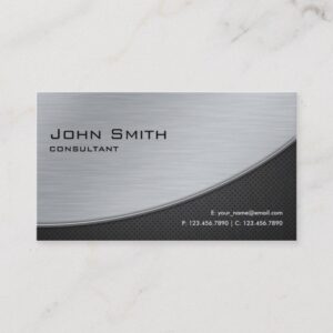 Professional Elegant Modern Computer Repair Silver Business Card