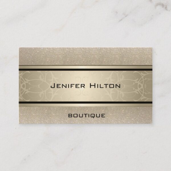 Professional elegant modern luxury glittery business card