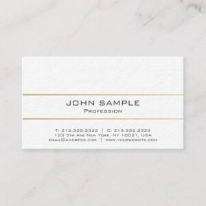 Professional Elegant Modern Plain Gold Luxury Business Card