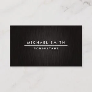 Professional Elegant Modern Plain Metal Black Business Card