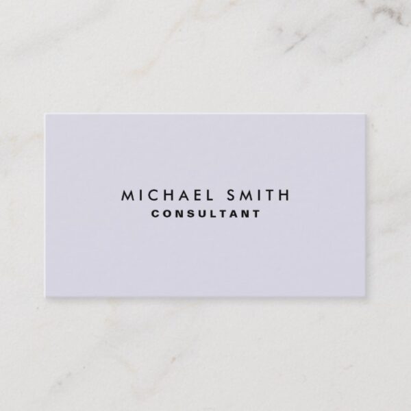 Professional Elegant Plain Modern Simple Corporate Business Card