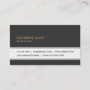 Professional Elegant Plain Simple Black Groupon Business Card