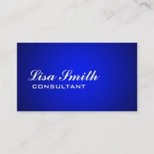 Professional Elegant Simple Plain Blue Gradient Business Card