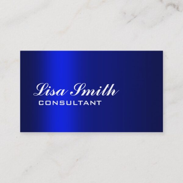 Professional Elegant Simple Plain Blue Gradient Business Card