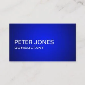 Professional Elegant Simple Plain Blue Gradient Business Card