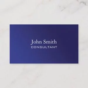 Professional Elegant Simple Plain Blue Gradient Business Card