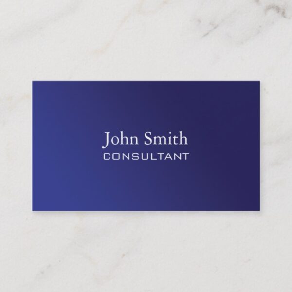 Professional Elegant Simple Plain Blue Gradient Business Card