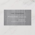 Professional Elegant Subtle Black Wood Modern Business Card
