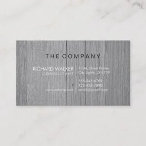 Professional Elegant Subtle Black Wood Modern Business Card