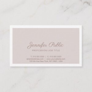 Professional Elegant Vintage Color Simple Plain Business Card