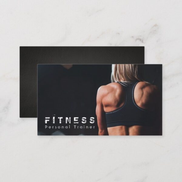 Professional Fitness Personal Trainer muscle Business Card